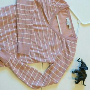 Loft Tunic Sweater. Sz S Pink Stripess. Work